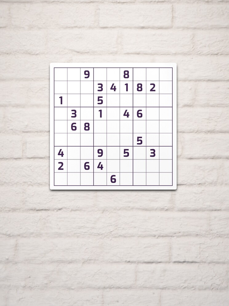 Sudoku Puzzle Blue and White, Puzzle #1 Art Board Print for Sale by  beanibooi