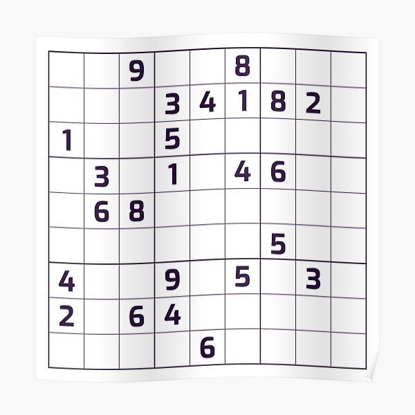 sudoku easy posters redbubble