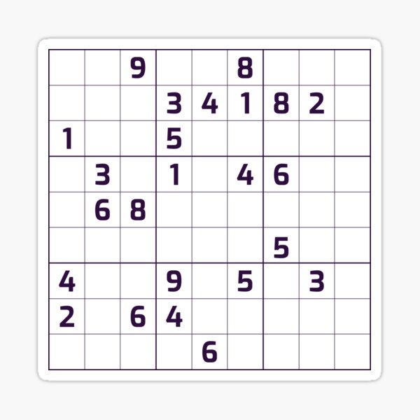 Sudoku Puzzle Grey and Orange | Puzzle #4 | Sticker