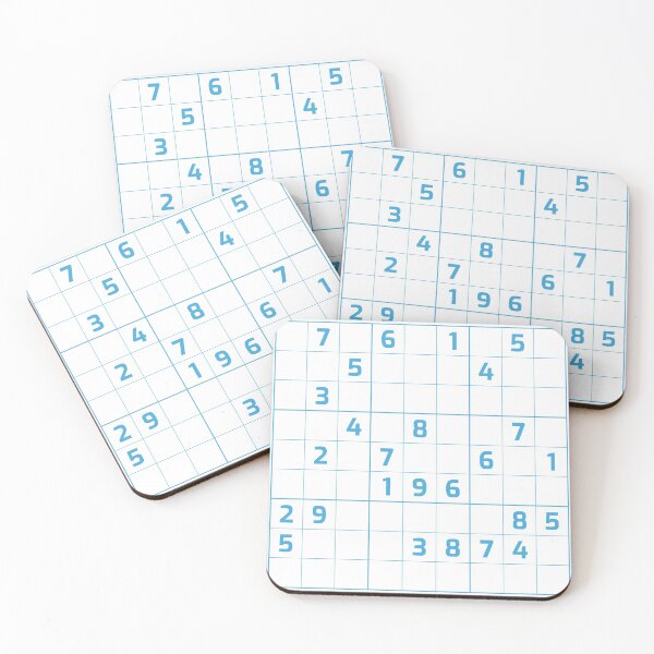 Item preview, Sudoku Puzzle Blue and White | Puzzle #1 designed and sold by beanibooi.