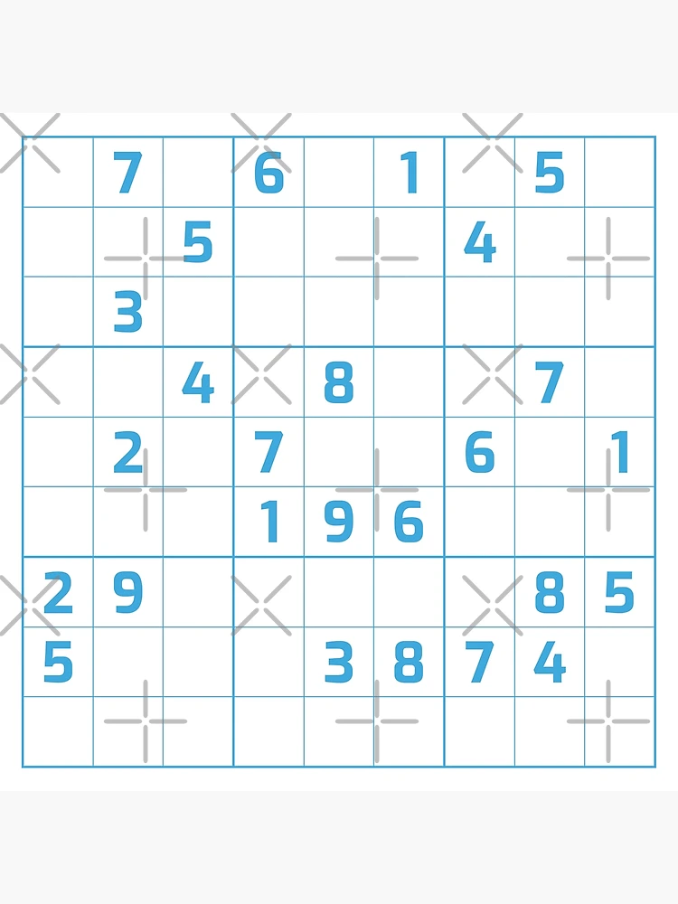 Sudoku Puzzle Blue and White | Puzzle #1 Art Print for Sale by beanibooi  | Redbubble