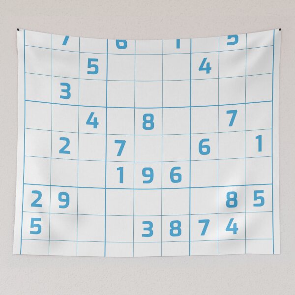 Item preview, Sudoku Puzzle Blue and White | Puzzle #1 designed and sold by beanibooi.