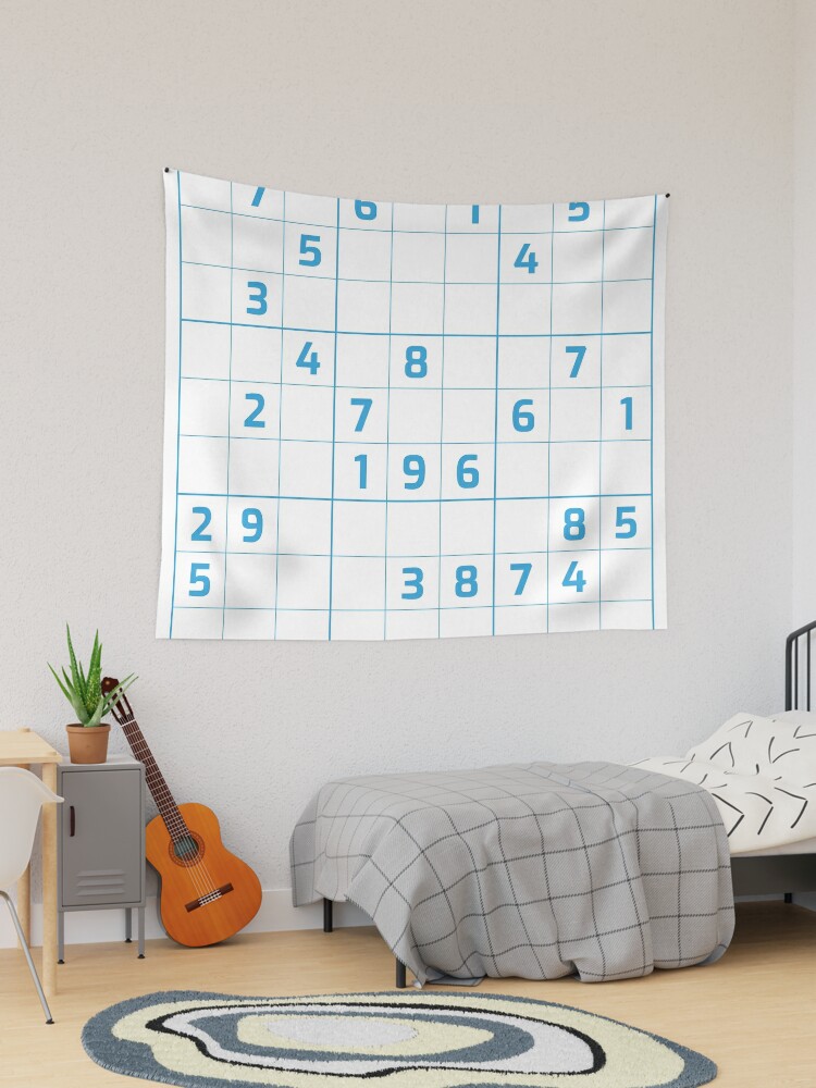 Sudoku Puzzle Blue and White  Puzzle #3 Poster for Sale by