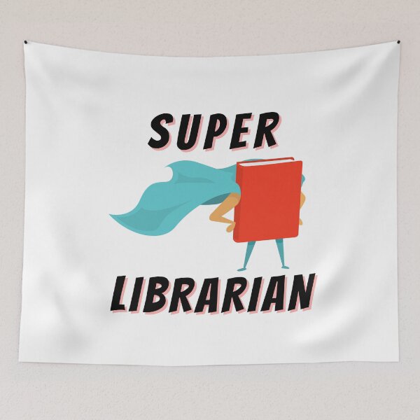 Item preview, Super Librarian (Black Text) - Book Lovers with Superhero Cape designed and sold by CaitU.