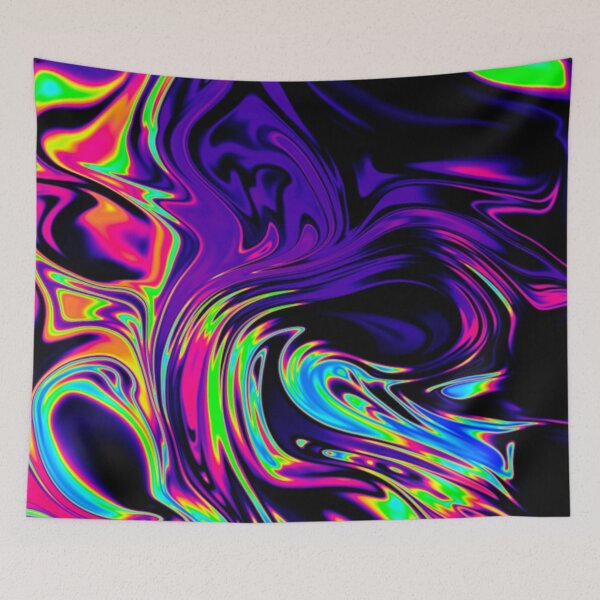 Item preview, psychedelic swirl trippy artwork abstract acrylic background designed and sold by Golden-place.
