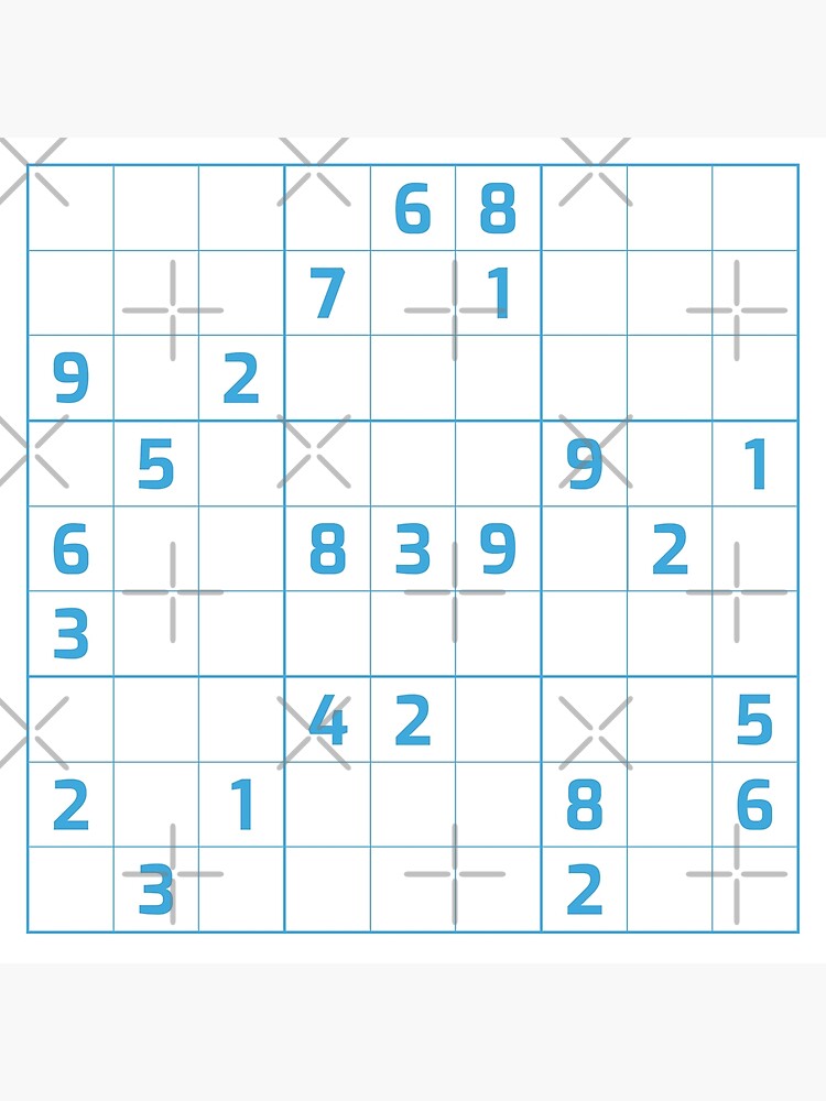 Sudoku Puzzle Blue and White Puzzle #2 Greeting Card