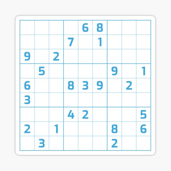 Item preview, Sudoku Puzzle Blue and White | Puzzle #2 designed and sold by beanibooi.