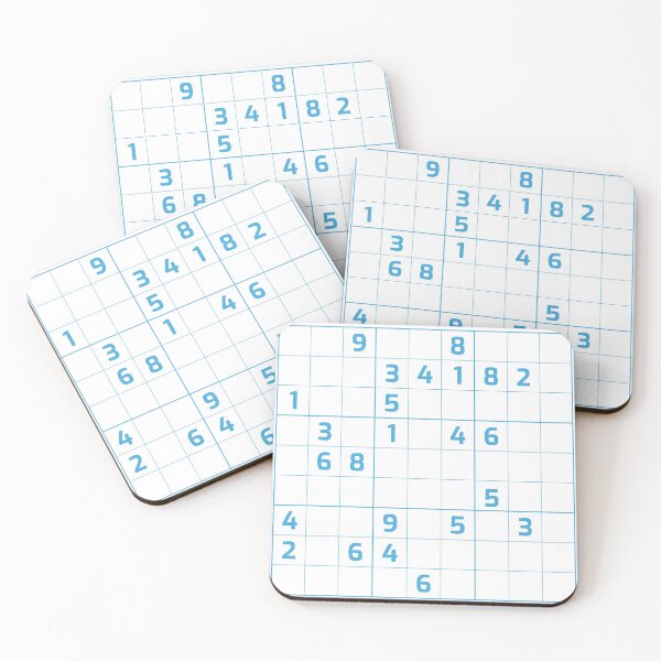 Item preview, Sudoku Puzzle Blue and White | Puzzle #3 designed and sold by beanibooi.