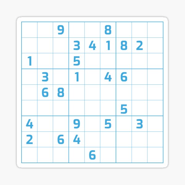Item preview, Sudoku Puzzle Blue and White | Puzzle #3 designed and sold by beanibooi.