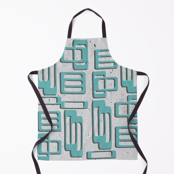 Item preview, Mid Century Modern Oblongs Concrete Gray And Blue designed and sold by QuestingPixel.