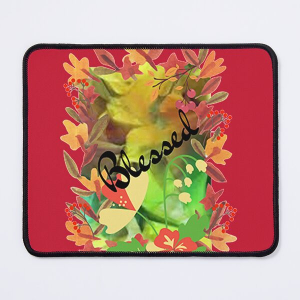 Item preview, Blessed, Floral Abstract Design with Lettering , graphic psychedelic abstract art, trippy graphic psychedelic arte abstracto designed and sold by Adri Barnard.