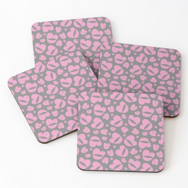 Item preview, pink lips on gray background designed and sold by Olga81creative.