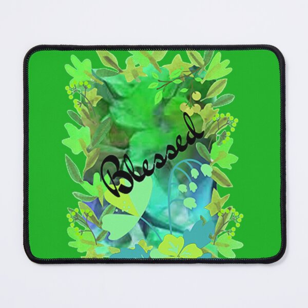 Item preview, Blessed, Floral Abstract Design with Lettering, nr 2, graphic psychedelic abstract art, trippy graphic psychedelic arte abstracto designed and sold by Adri Barnard.