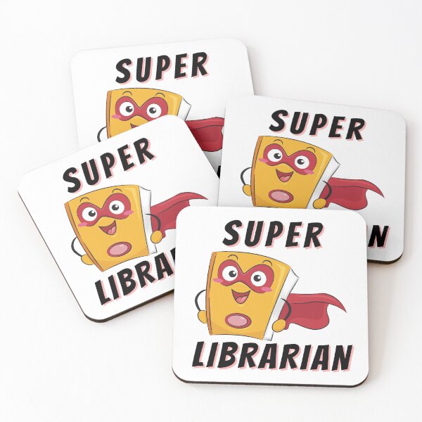 Item preview, Super Librarian with Mask (Black Text) - Book Lovers with Superhero Cape designed and sold by CaitU.