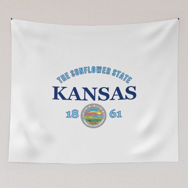 Item preview, Kansas Pride Flag Native Home Sunflower State  designed and sold by The Junto Shop.