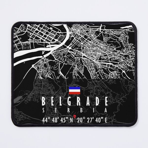 Item preview, Belgrade Map Serbia designed and sold by hatimelhag.