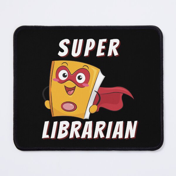Item preview, Super Librarian with Mask (White Text) - Book Lovers with Superhero Cape designed and sold by CaitU.