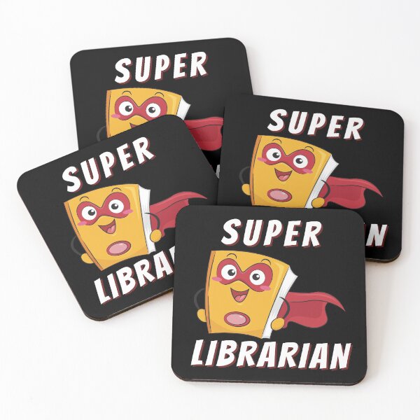 Item preview, Super Librarian with Mask (White Text) - Book Lovers with Superhero Cape designed and sold by CaitU.