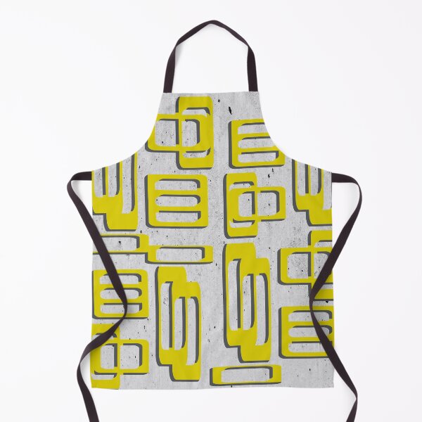 Item preview, Mid Century Modern Oblongs Concrete Gray And Mustard Yellow designed and sold by QuestingPixel.