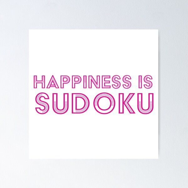 Item preview, Happiness is Sudoku | Pink Version designed and sold by beanibooi.