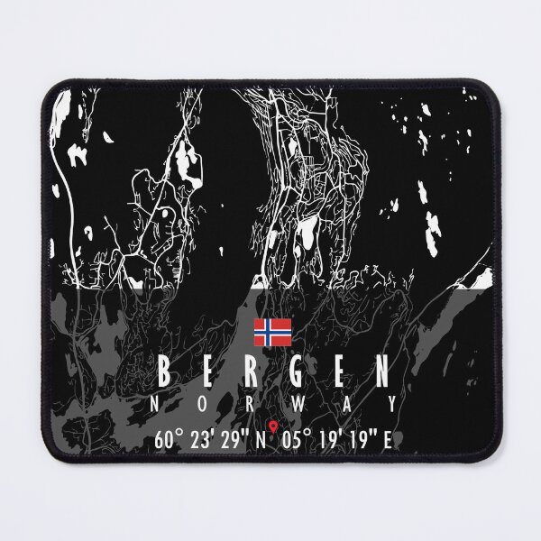 Item preview, Bergen Map Norway designed and sold by hatimelhag.