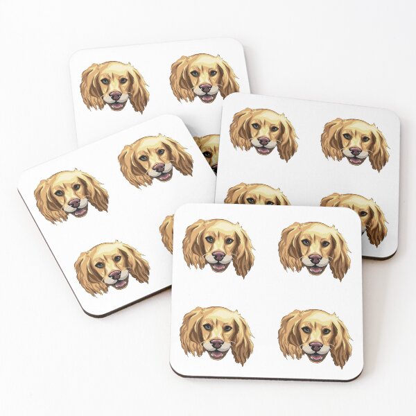Item preview, Golden Cocker Spaniel Face Sticker designed and sold by 10six.
