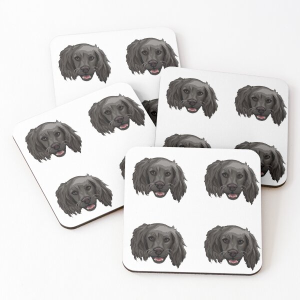 Item preview, Black Cocker Spaniel Face Sticker designed and sold by 10six.