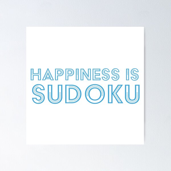 Item preview, Happiness is Sudoku | Blue Version designed and sold by beanibooi.