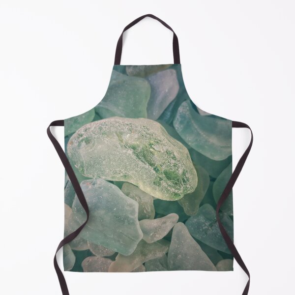 Item preview, Sea Glass Light Green Piece on Sea Foam Soft Blue Aqua Lavender Pieces designed and sold by Beachy.