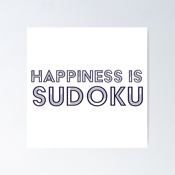 Item preview, Happiness is Sudoku designed and sold by beanibooi.