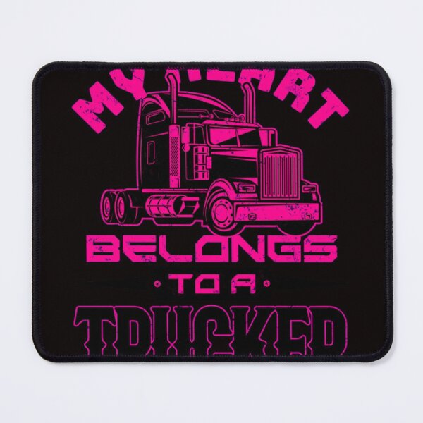 Item preview, Truckers Wife Girlfriend Shirt My Heart Belongs to a Trucker designed and sold by Pronce987.