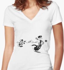 Krazy Kat Women's Fitted V-Neck T-Shirt