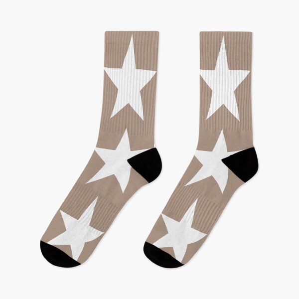 Item preview, Large WHITE and WARM TAUPE STARS  designed and sold by RachelMacht.