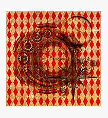 Steampunk Red Harlequin Photographic Print