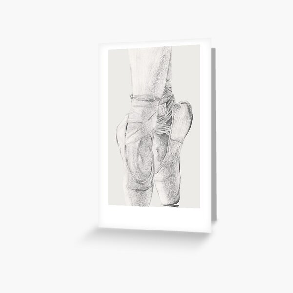 Ballet Pointe Shoes Pencil Drawing