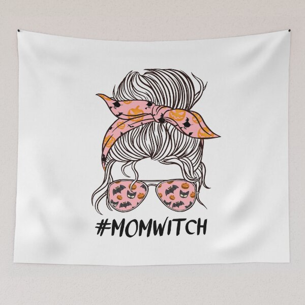 Item preview, Mom witch halloween costume with Pink Women Funny Messy Buns designed and sold by ReichbournArt.