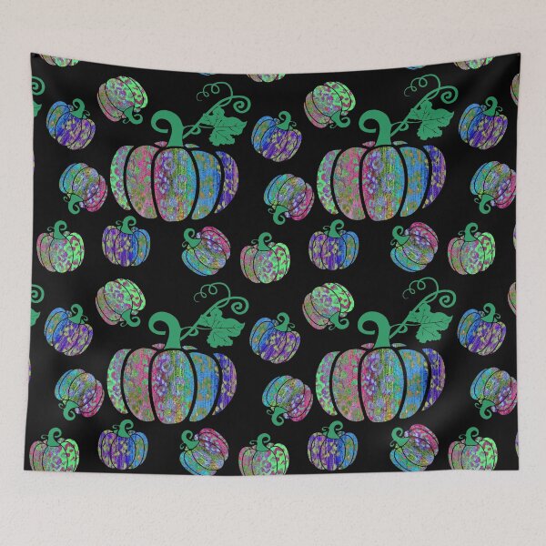 Item preview, Cute glitchcore colorful Leopard Cheetah print pumpkin  - halloween - autumn - fall  - colourful designed and sold by hasbeenz.