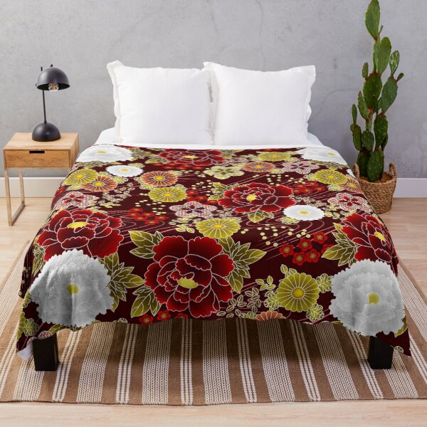 Item preview, Japanese Pattern WAGARA of Peony and Chrysanthemum Design designed and sold by monodesigns.