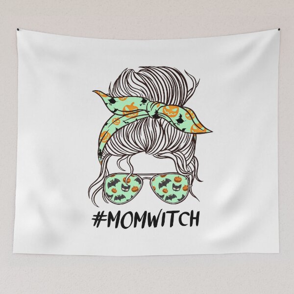 Item preview, Mom witch halloween costume with Green Women Funny Messy Buns designed and sold by ReichbournArt.