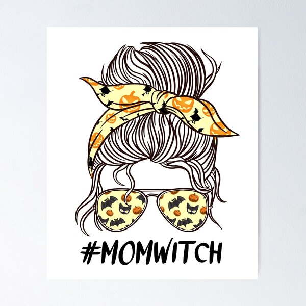 Item preview, Mom witch halloween costume with Yellow Women Funny Messy Buns designed and sold by ReichbournArt.