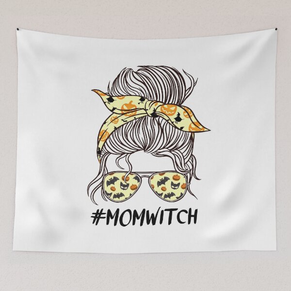 Item preview, Mom witch halloween costume with Yellow Women Funny Messy Buns designed and sold by ReichbournArt.