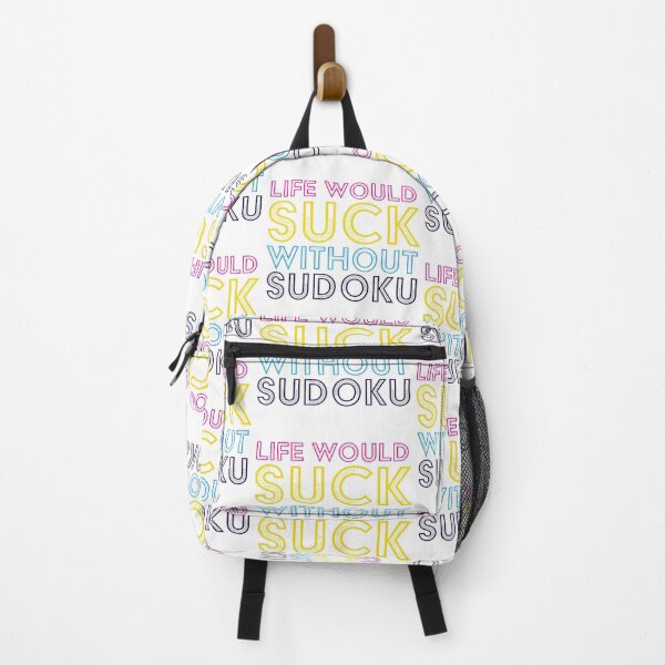 Item preview, Life Would Suck Without Sudoku | Pink, Yellow, Blue and Black Text designed and sold by beanibooi.