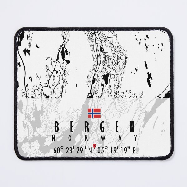 Item preview, Bergen Map Norway designed and sold by hatimelhag.