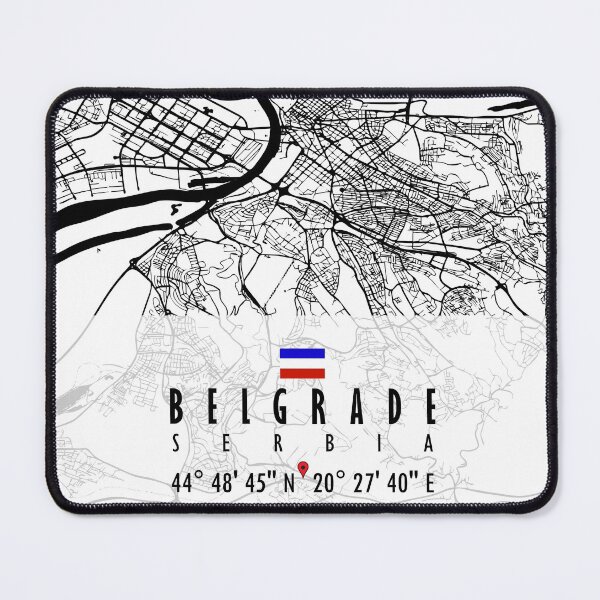 Item preview, Belgrade Map Serbia designed and sold by hatimelhag.
