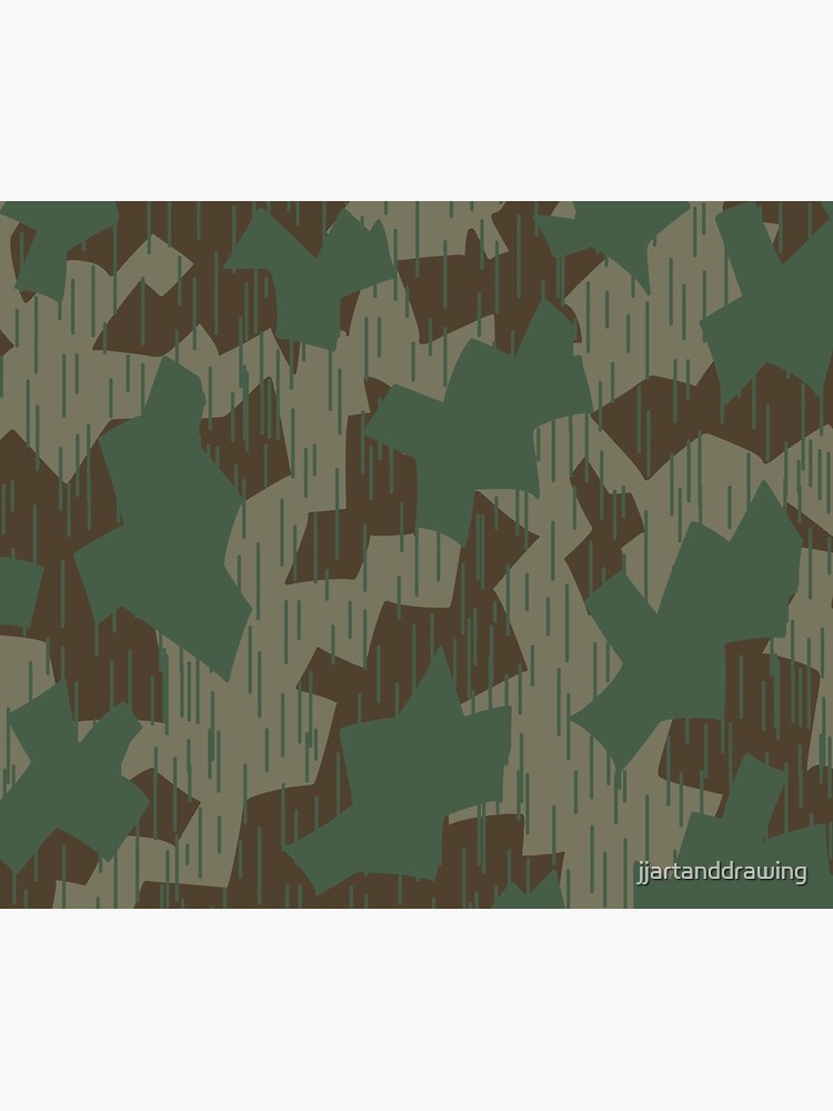 World War 2 German Camouflage. Splittermuster. Shower Curtain