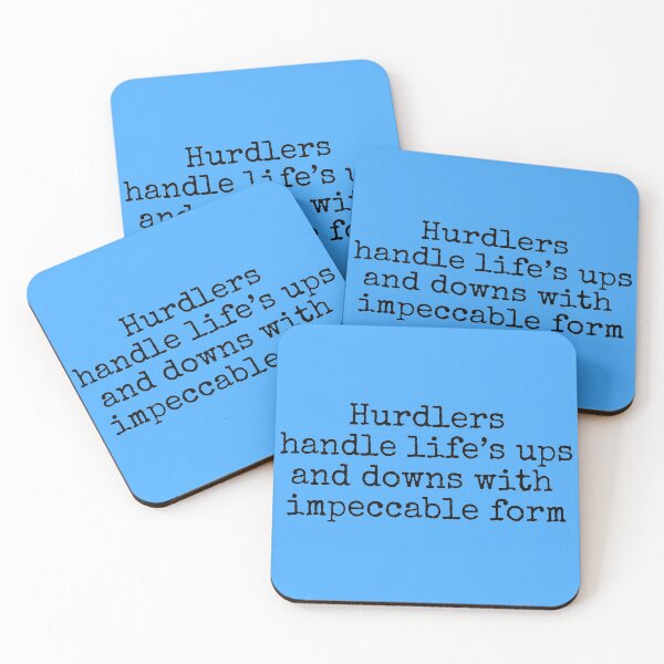 Item preview, Hurdlers handle life's ups and downs with impeccable form. designed and sold by MuggyandMo.