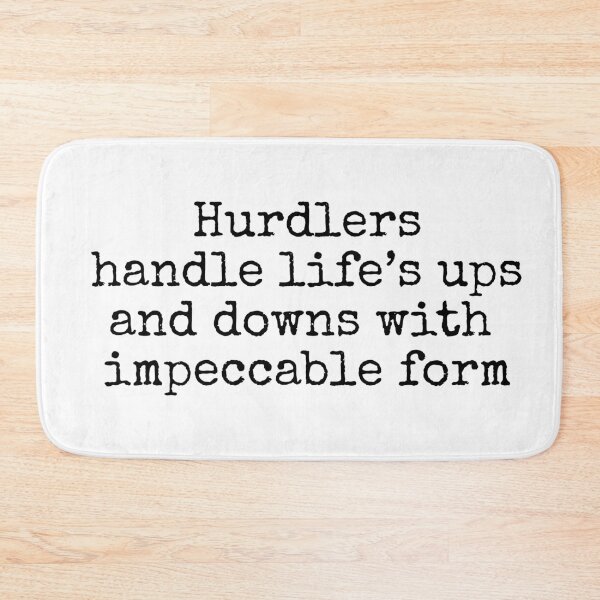 Item preview, Hurdlers handle life's ups and downs with impeccable form. designed and sold by MuggyandMo.