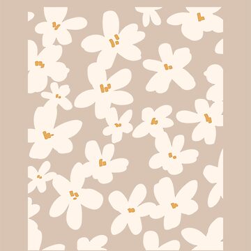 Artwork thumbnail, Flower market print, Amsterdam, Neutral art print, Beige flowers, Light academia posters aesthetic, Boho by KristinityArt