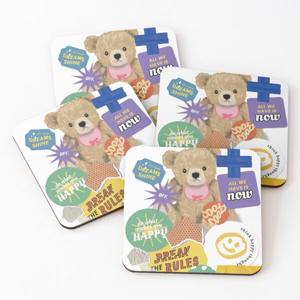 Item preview, Colorful abstract background tape Hand heart teddy bear designed and sold by Queengood.