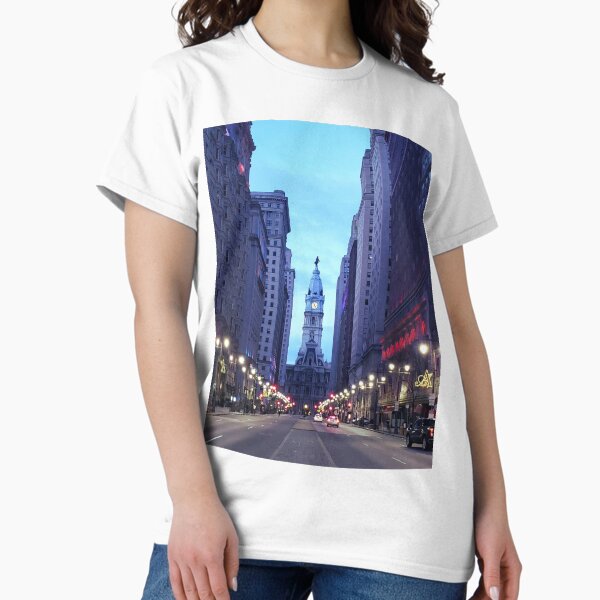 City Hall Philadelphia From Broad Street Classic T-Shirt
